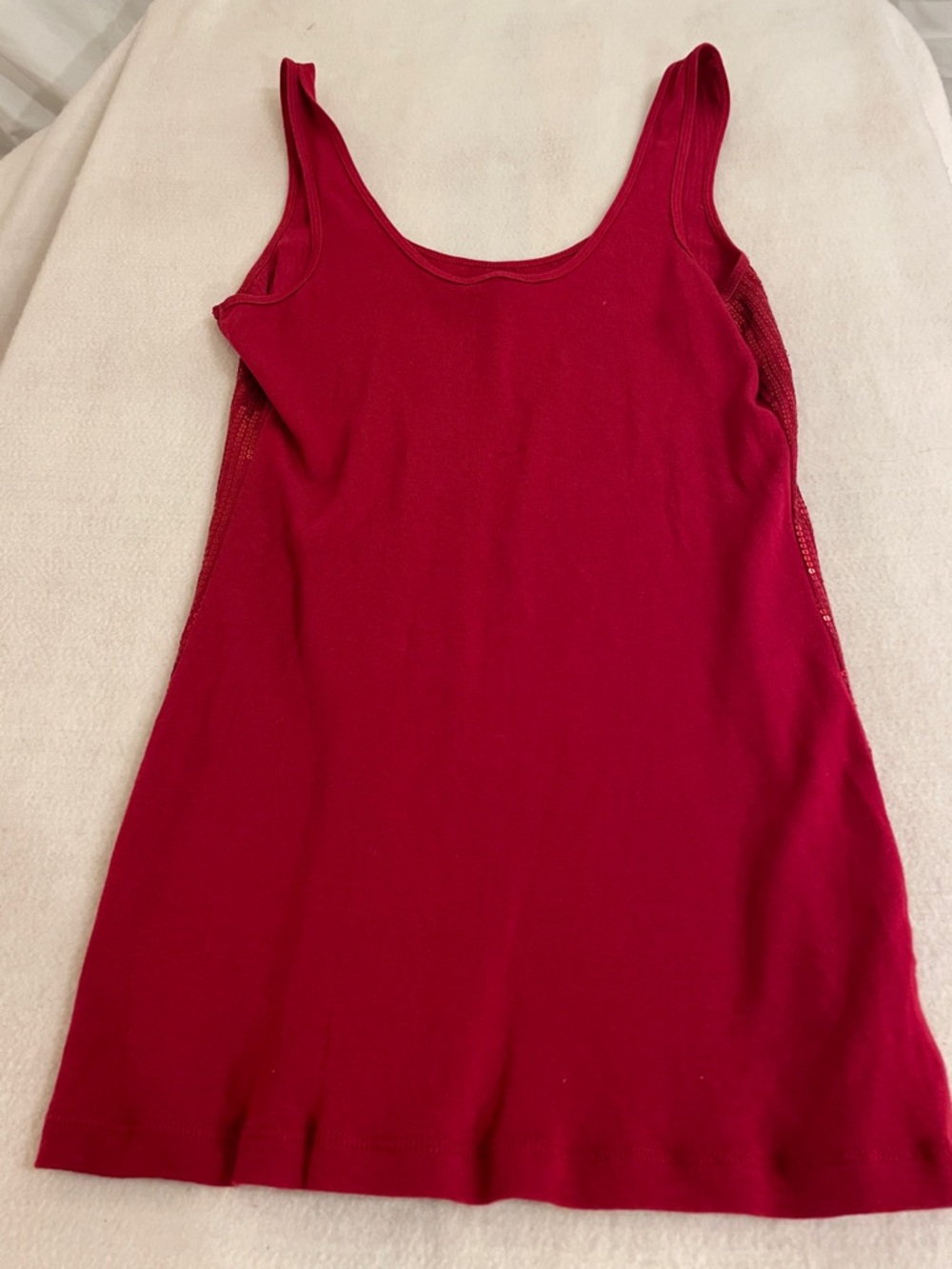 Express Red Sequin Tank Top - Picture 6 of 6